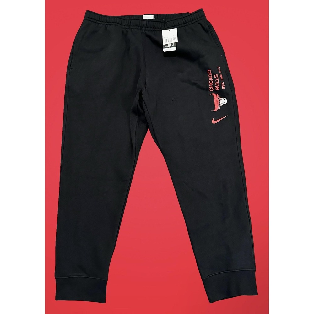 Chicago Bulls Pants Mens 2XL Black NBA Basketball Standard Fit Taper Leg Nike